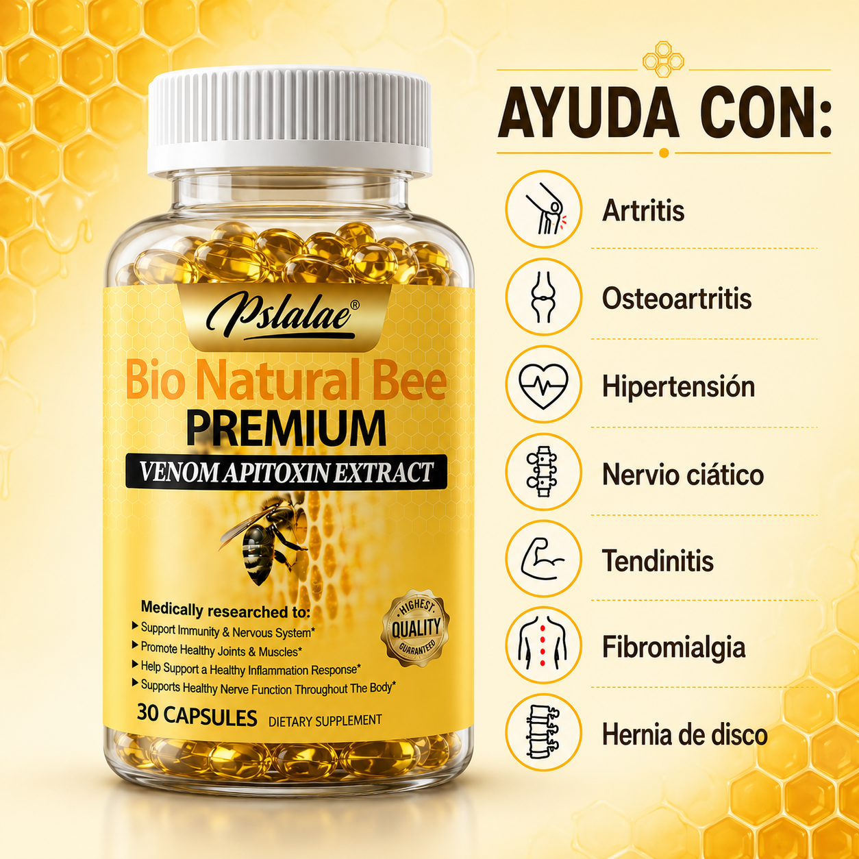Cápsulas Naturales de Abeja | El Suplemento Natural para aliviar las articulaciones